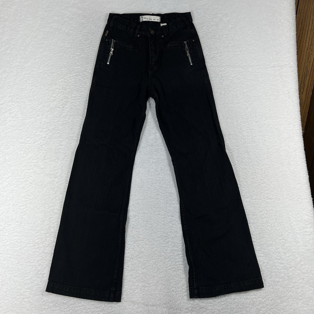 VTG GX Know Who You Are Flare Jeans Gwen Stefani Womens Black 3/4 (25x29.5) Y2K